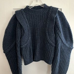 Sea New York navy detailed sweater